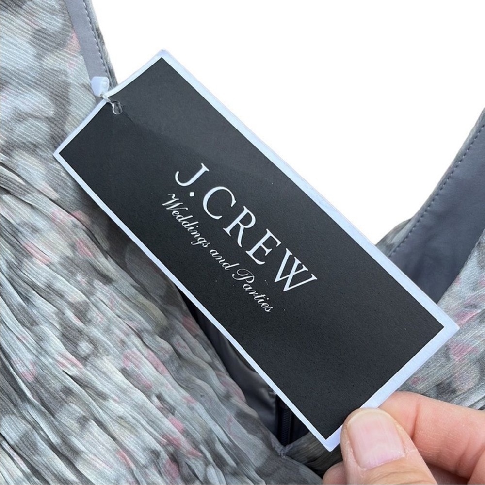NWT J. Crew Heidi Silk Chiffon Dress Women’s Size 4 - Picture 3 of 10